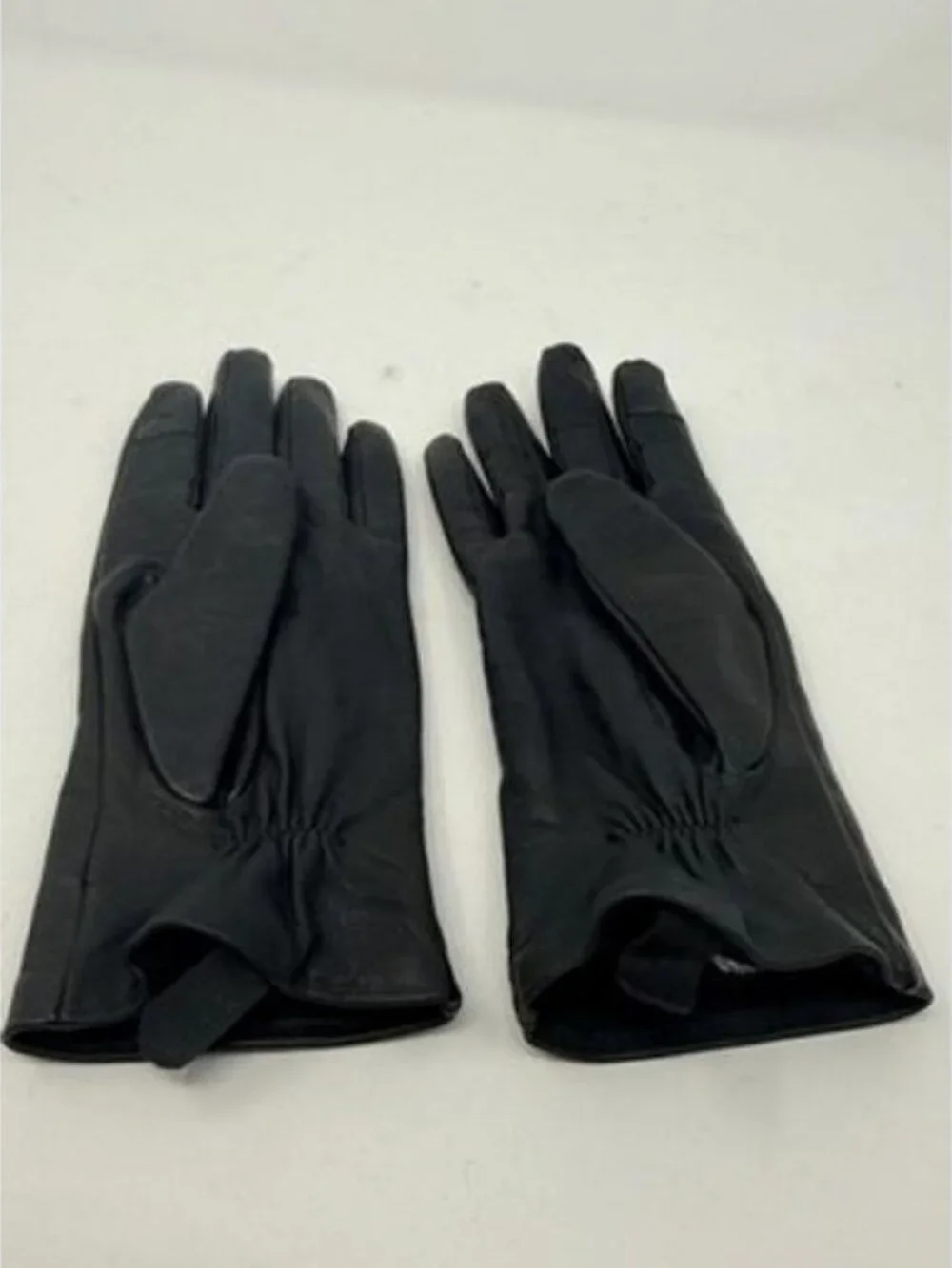 Kate Spade Black Lamb’s Leather Gloves ~ Gold Lettering Logo~ Size Small~ New